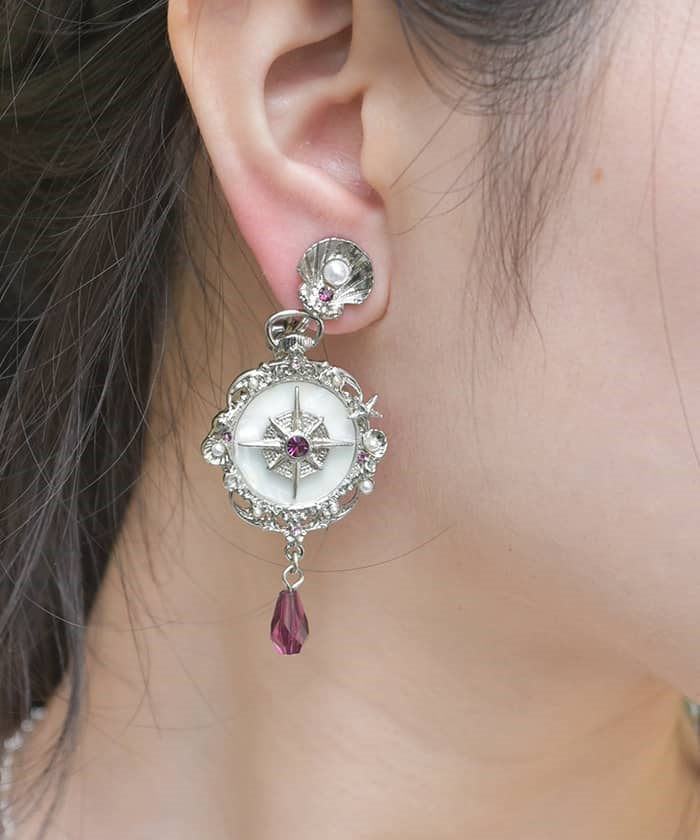 Seabed Compass Earrings