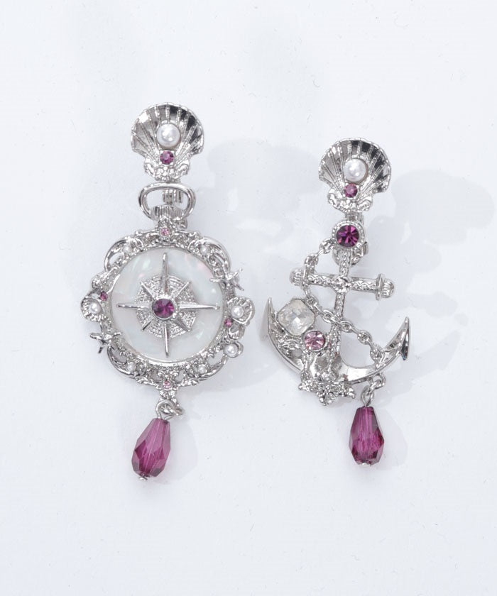 Seabed Compass Earrings