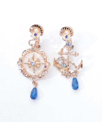 Seabed Compass Earrings