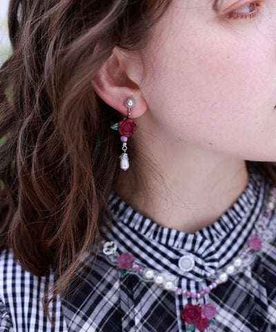 Grace Rose Pearl Earrings
