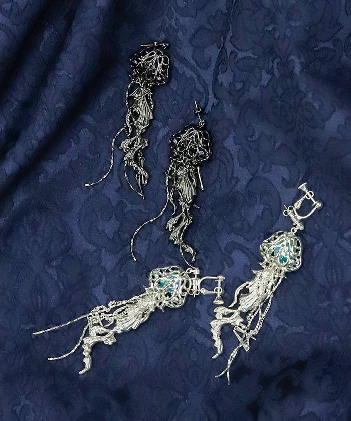 Drifting Jellyfish 2-Way Pierce Earrings