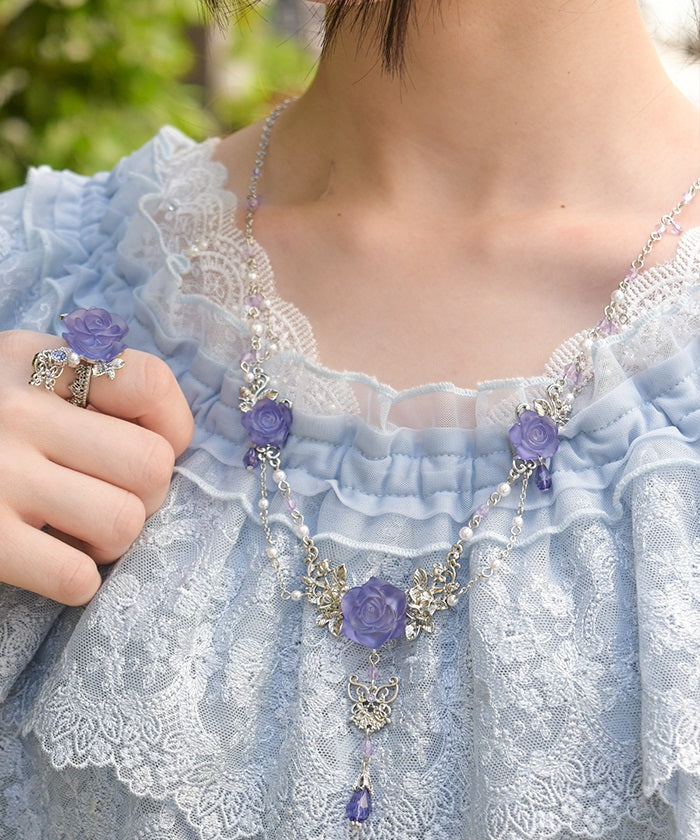 Elegant Rose Necklace – axes femme from JAPAN