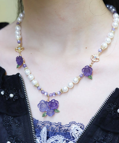Grace Rose Pearl Necklace