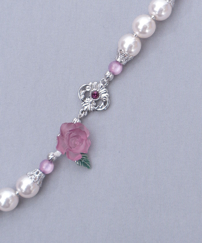 Grace Rose Pearl Necklace
