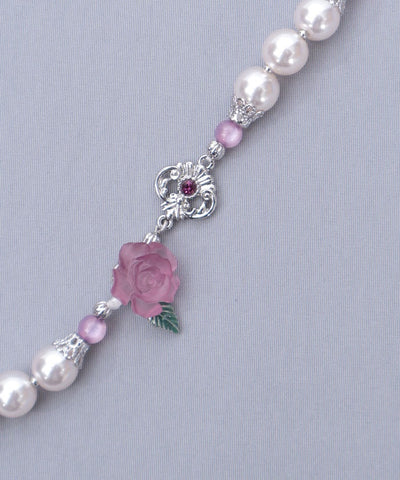 Grace Rose Pearl Necklace