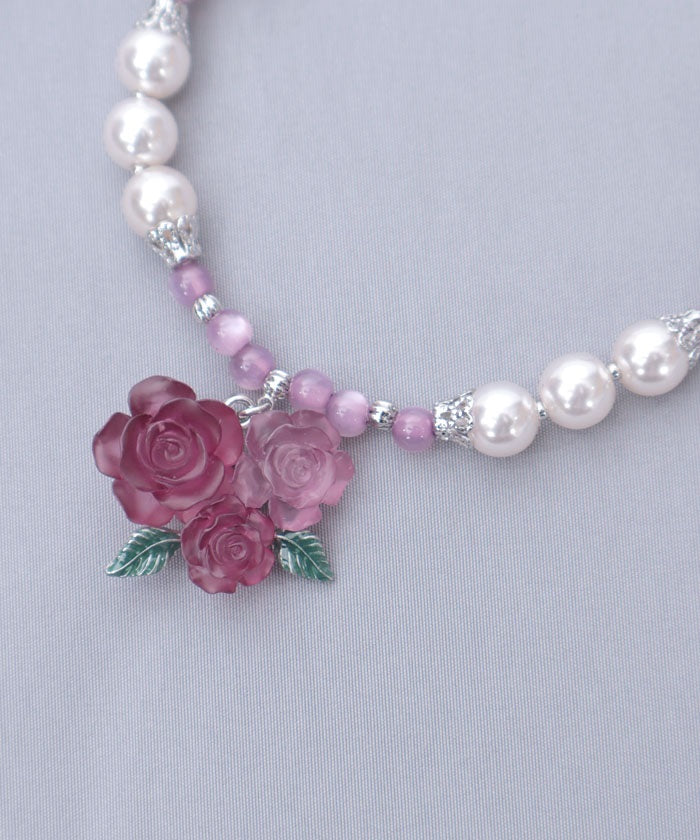 Grace Rose Pearl Necklace