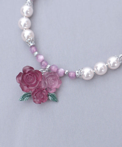 Grace Rose Pearl Necklace