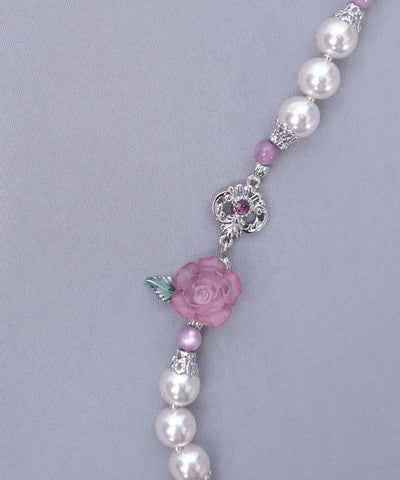 Grace Rose Pearl Necklace
