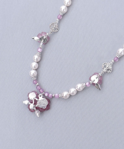 Grace Rose Pearl Necklace