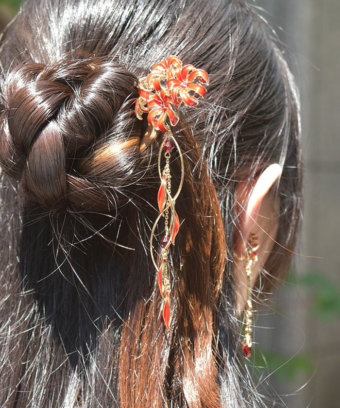 アクセサリー Nanasisan Higanbana Motif Kanzashi – axes femme from JAPAN