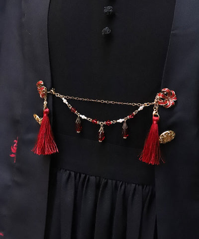 Higanbana Earrings & Collar Clip