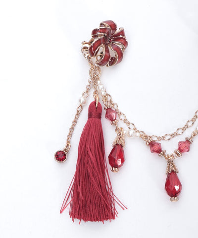 Higanbana Earrings & Collar Clip