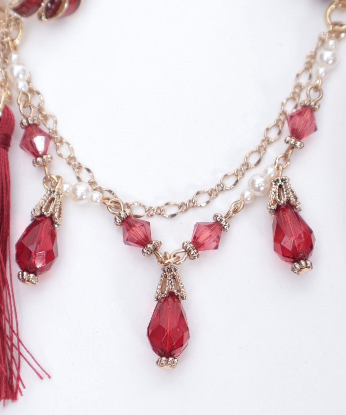 Higanbana Earrings & Collar Clip