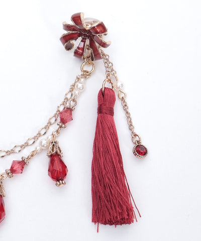 Higanbana Earrings & Collar Clip