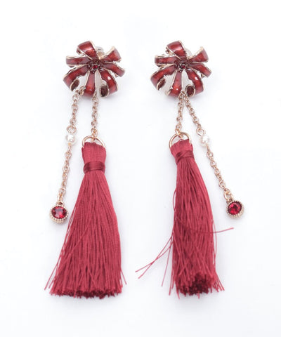 Higanbana Earrings & Collar Clip