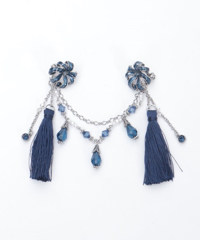 Higanbana Earrings & Collar Clip