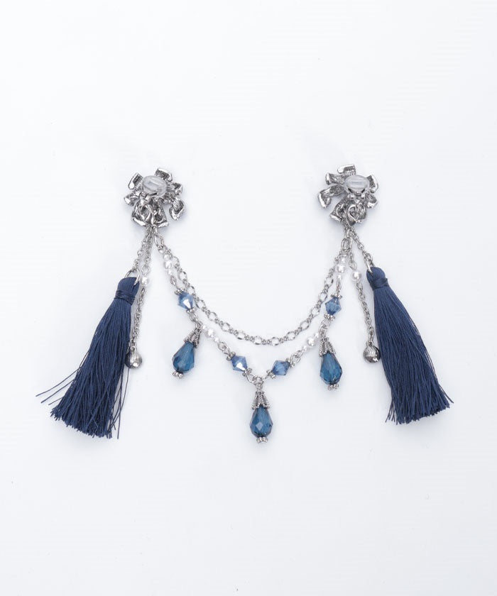 Higanbana Earrings & Collar Clip
