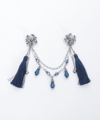 Higanbana Earrings & Collar Clip