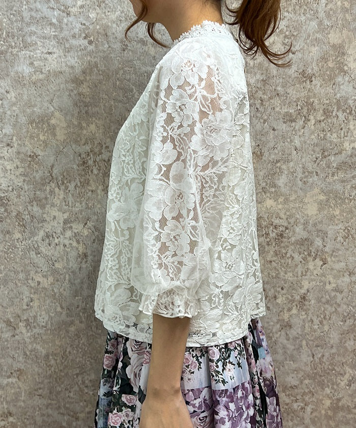 Tulle Sleeve Lace Tops