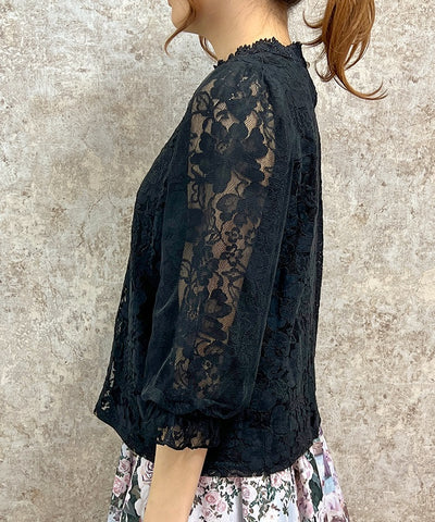 Tulle Sleeve Lace Tops