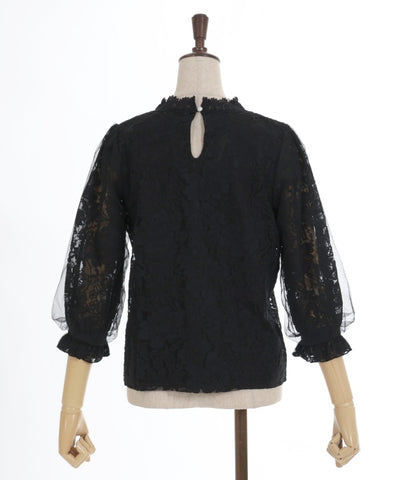 Tulle Sleeve Lace Tops