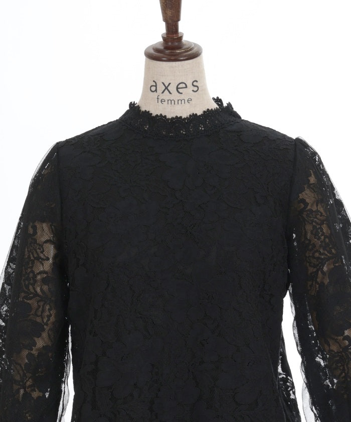 Tulle Sleeve Lace Tops