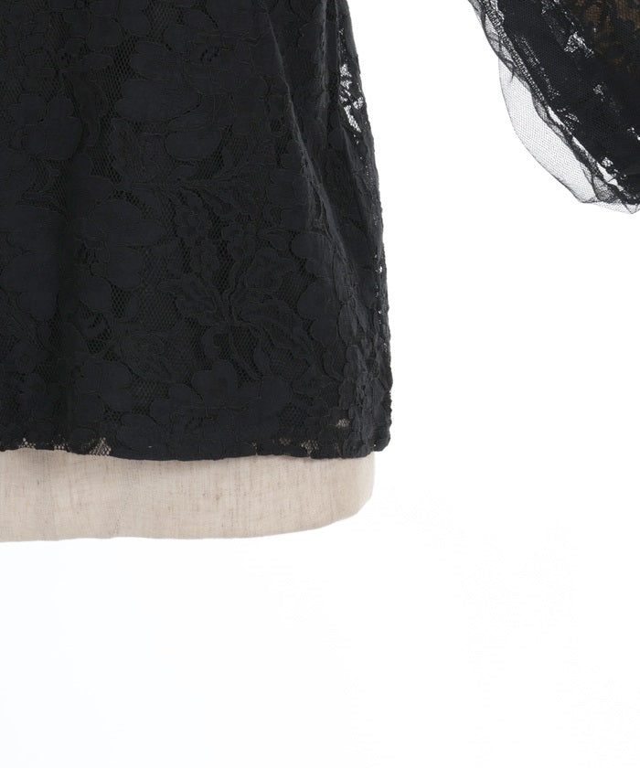 Tulle Sleeve Lace Tops