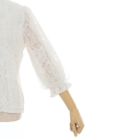 Tulle Sleeve Lace Tops