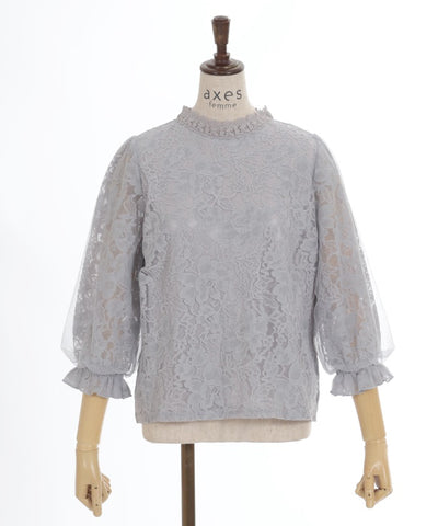 Tulle Sleeve Lace Tops