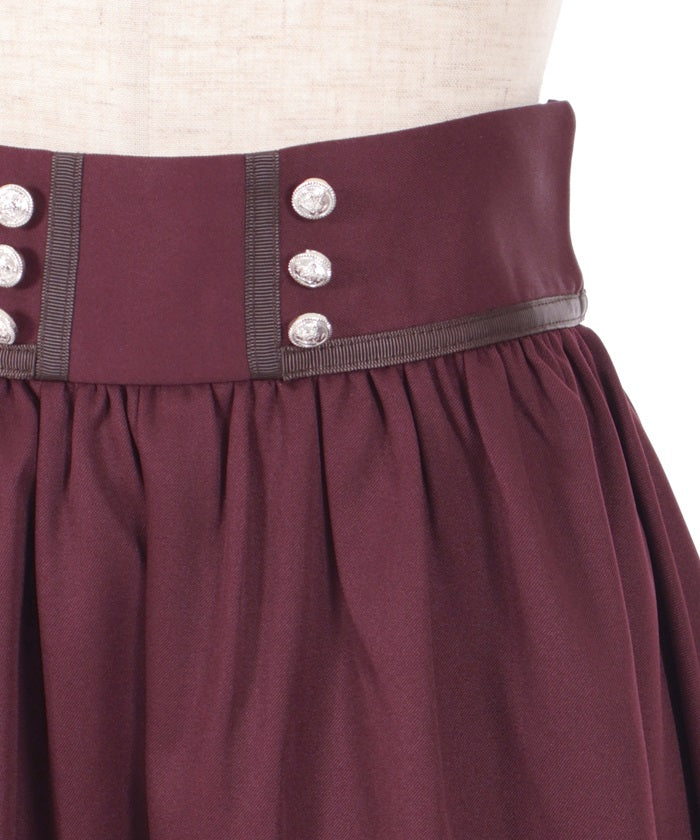 Double Button Classical Skort