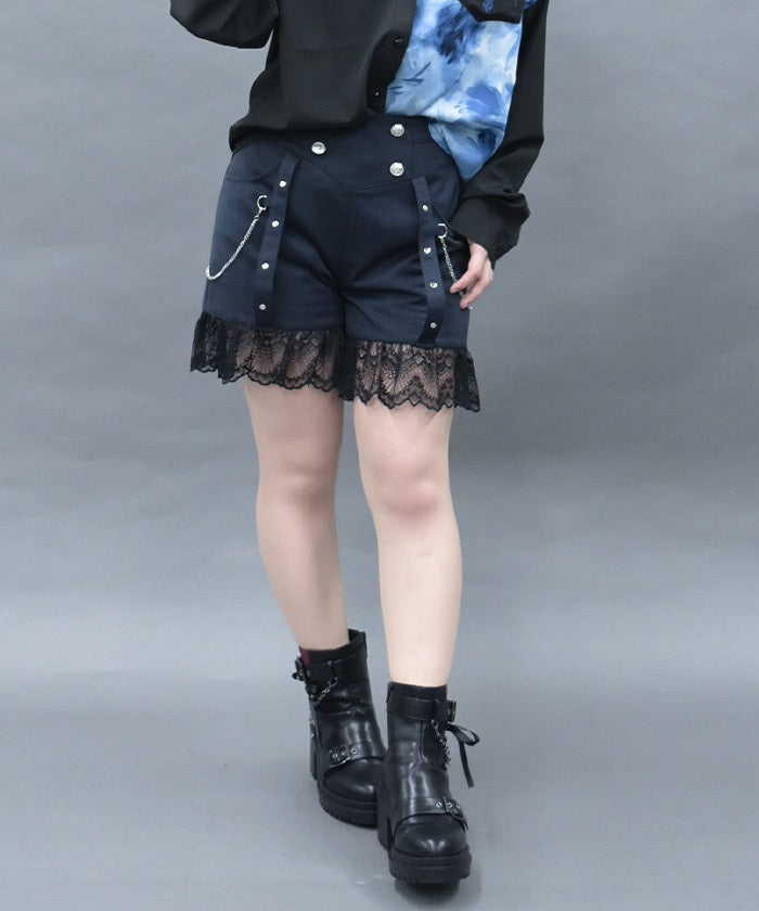Lace Frill Short Pants