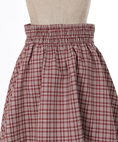 Irregular Hem Plaid Skort