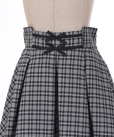 Irregular Hem Plaid Skort