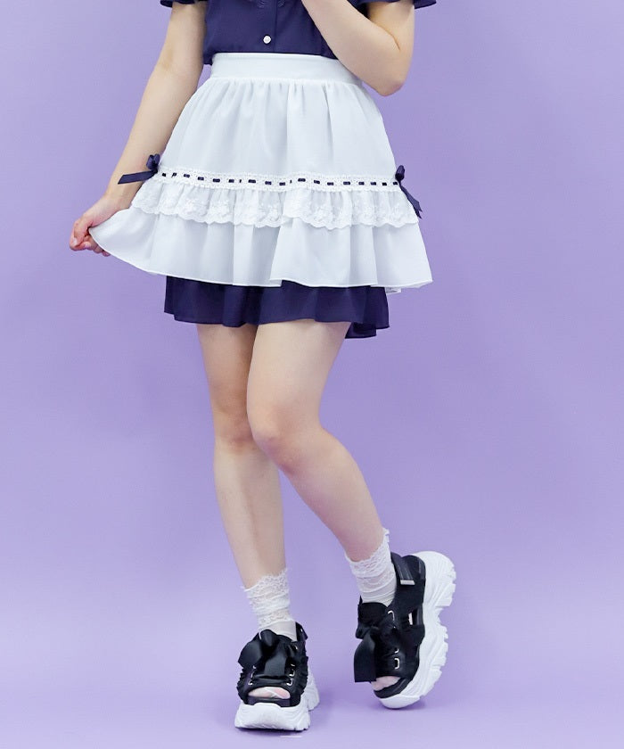 Cotton Lace Frill Skort