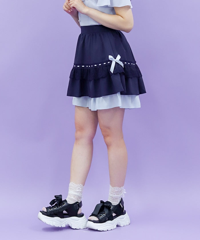 Cotton Lace Frill Skort