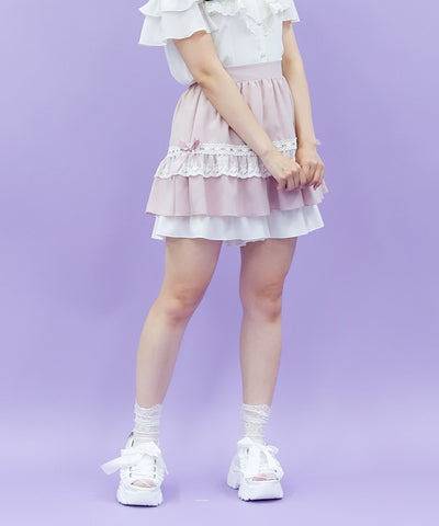 Cotton Lace Frill Skort