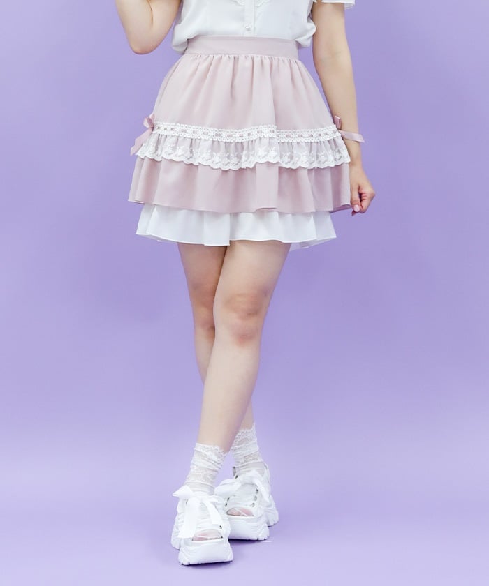 Cotton Lace Frill Skort