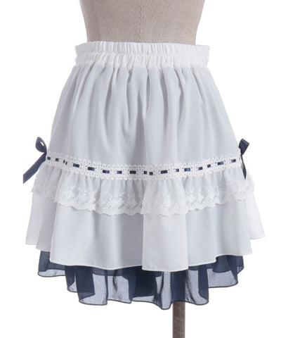 Cotton Lace Frill Skort
