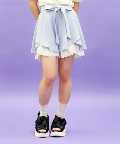 Cotton Hem Frill Culotte
