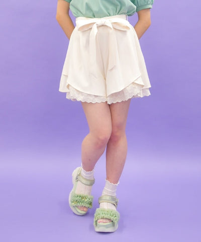 Cotton Hem Frill Culotte