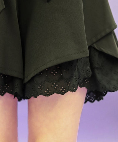 Cotton Hem Frill Culotte