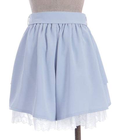 Cotton Hem Frill Culotte
