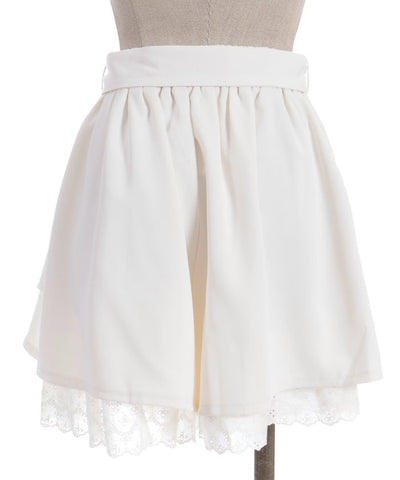 Cotton Hem Frill Culotte