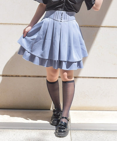 High-Waisted Flare Mini Skirt