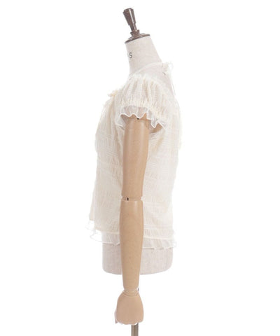 Cloqué Jacquard Top with Rose