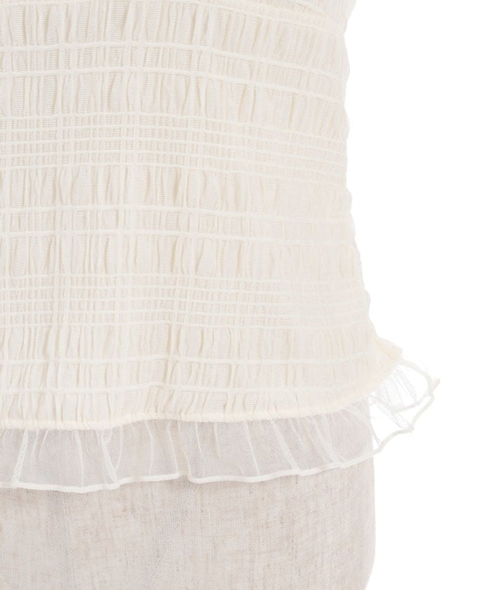 Cloqué Jacquard Top with Rose