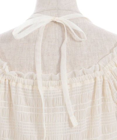 Cloqué Jacquard Top with Rose