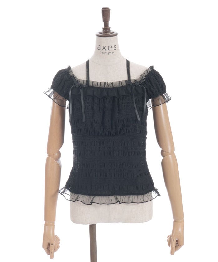 Cloqué Jacquard Top with Rose