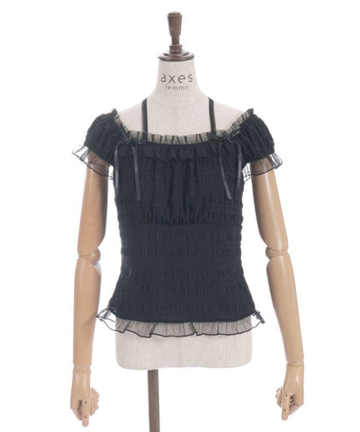 Cloqué Jacquard Top with Rose