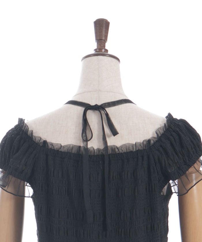 Cloqué Jacquard Top with Rose